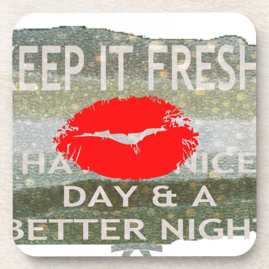 Nett und perfekt Save the Date Getränkeuntersetzer (Vorderseite)