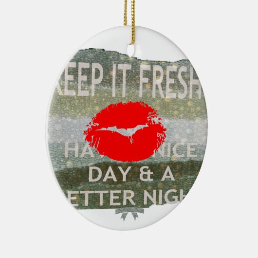 Nett und perfekt Save the Date Keramik Ornament (Rechts)