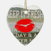 Nett und perfekt Save the Date Keramikornament (Rechts)