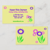 Nette Blumen-Kindertagesstätten-Karte Visitenkarte (Vorne/Hinten)