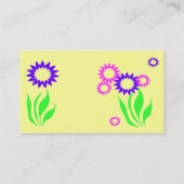 Nette Blumen-Kindertagesstätten-Karte Visitenkarte (Rückseite)