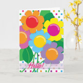 Nette Blumen zum zu sagen hallo! Karte (Gelbe Blume)