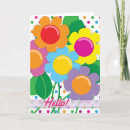 Nette Blumen zum zu sagen hallo! Karte