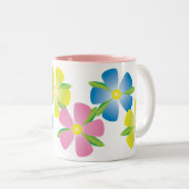 Nette Blumen Zweifarbige Tasse (VorderseiteRechts)