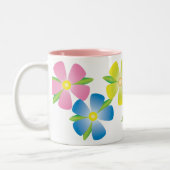 Nette Blumen Zweifarbige Tasse (Links)