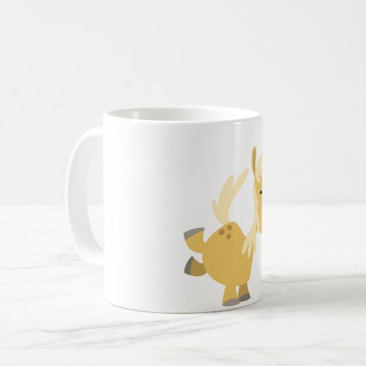 Nette Cartoon-Pony-Tasse Kaffeetasse (Vorderseite Links)