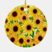 Nette europäische Sonnenblume-Verzierung Keramikornament (Hinten)