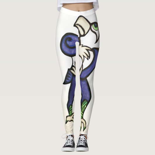 Nette Fang-Tracht Prügel Twerk keucht Leggings (Vorderseite)