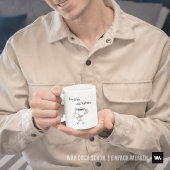 Nette Geste: „Für dich, weil Kaffee.“ Mitbringsel. Tasse