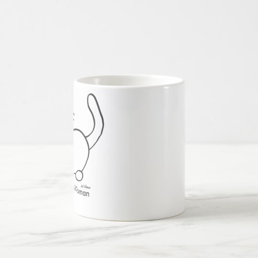 Nette Hearted Frauen-linkshändige Kaffee-Tasse Kaffeetasse (Mittel)