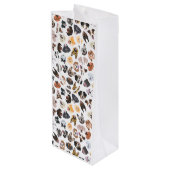 Nette Illustration mit Hunden Geschenktüte Für Weinflaschen (Rückseite Schrägansicht)