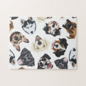 Nette Illustration mit Hunden Puzzle (Horizontal)