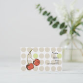 Nette KirschVisitenkarte Visitenkarte (Stehend Vorderseite)