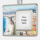 Nette kundengerechte Reise-Verzierung Frankreichs Rahmen-Ornament Silber (Links)