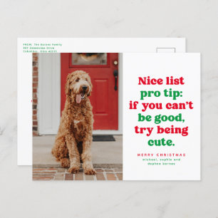 Nette Liste pro Tipp lustiges ein Foto Weihnachtsg Feiertagspostkarte
