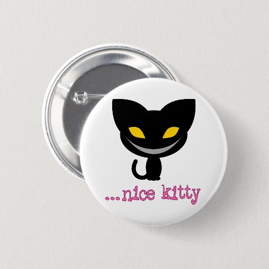 Nette Miezekatze - Knopf Button (Vorne & Hinten)