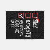 Nette, naughty, meine Schwester hat mich dazu gebr Fleecedecke (Vorderseite (Horizontal))