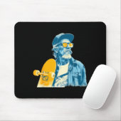 Nette Opa-Skateboard-Farben Grafik Mousepad (Mit Mouse)