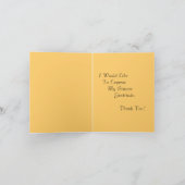 Nette orange Mohnblumen-Blumen DANKEN IHNEN zu Dankeskarte (Innenseite)