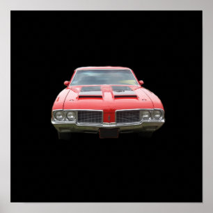 Nette orangish oder rote Oldsmobile-Machete Poster