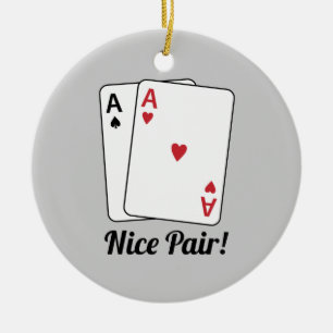 Nette Paare Keramik Ornament