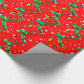 Nette Pastellschneeflocken und Karte von Italien Geschenkpapier (Ecke)