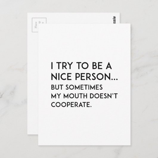 Nette Person Postkarte (Vorne/Hinten)