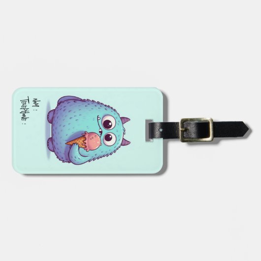 Nette Piltiquette mit Gepäck für Kinder Gepäckanhänger (Vorderseite horizontal)