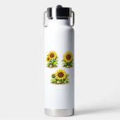 Nette Sonnenblume Wasserfarbe Wasserflasche Trinkflasche (Vorderseite)