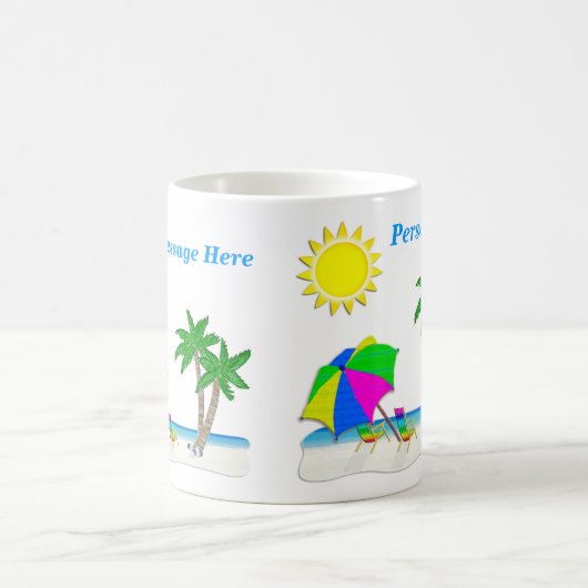 Nette Strand-Thema-Tassen-personalisierte Kaffeetasse (Mittel)