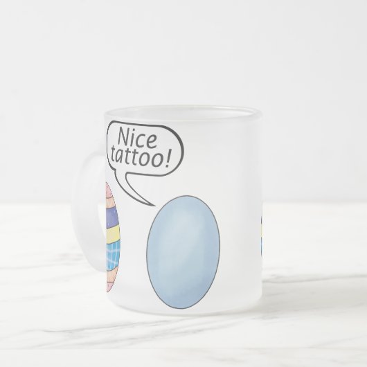 Nette Tätowierungs-Ostereier Mattglastasse (Vorderseite Links)