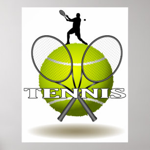 Nette Tennis-Insignien Poster