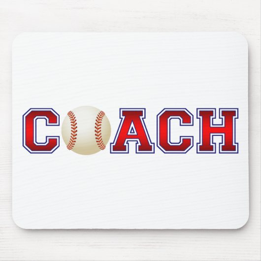 Nette Trainer-Baseball-Insignien Mousepad (Vorne)