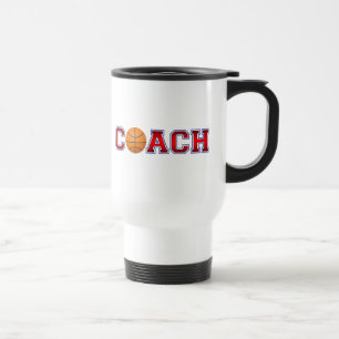 Nette Trainer-Basketball-Insignien Reisebecher