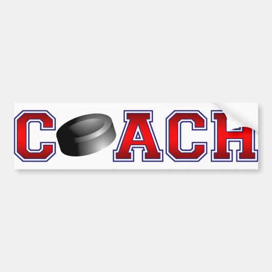 Nette Trainer-Hockey-Insignien Autoaufkleber (Vorne)