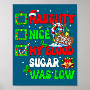 Nette Unartige Blutzucker Niedrig Diabetes Poster