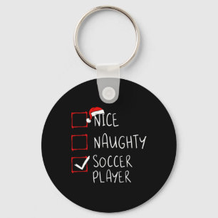 Nette Unartige Fußballspieler Weihnachtsliste Sant Schlüsselanhänger