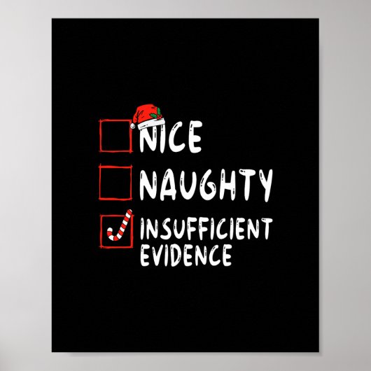nette, unzureichende Beweise Weihnachten Poster (Vorne)