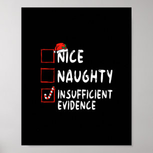 nette, unzureichende Beweise Weihnachten Poster
