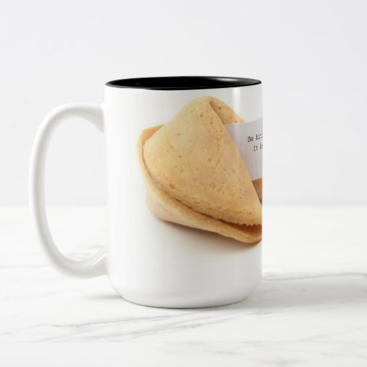Nette Vermögensplätzchen-Tasse Zweifarbige Tasse (Links)