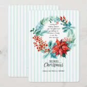 Nette Weihnachtskarte Feiertagskarte (Vorne/Hinten)