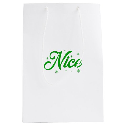 Nette Weihnachtspaare Mittlere Geschenktüte (Vorderseite)