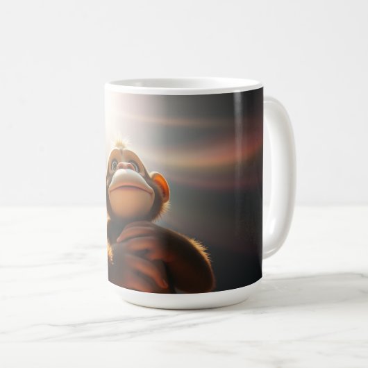 Netter Affe Kaffeetasse (VorderseiteRechts)