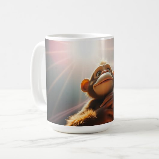 Netter Affe Kaffeetasse (Vorderseite Links)