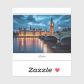 Netter Aufkleber mit Big Ben, London. (Blatt)