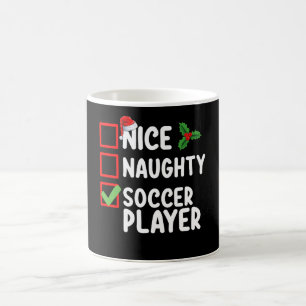 Netter Böser Fußballspieler Weihnachtsurlaub Kaffeetasse