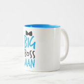 Netter Bossy Entwurf Big Boss Mannes mit einer Zweifarbige Tasse (VorderseiteRechts)