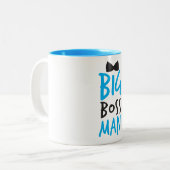 Netter Bossy Entwurf Big Boss Mannes mit einer Zweifarbige Tasse (Vorderseite Links)