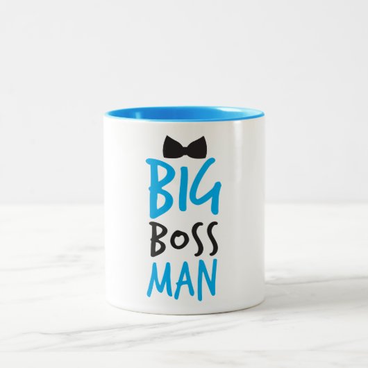 Netter Bossy Entwurf Big Boss Mannes mit einer Zweifarbige Tasse (Mittel)