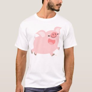Netter Cartoon-Schwein-T - Shirt